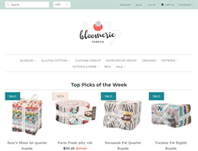 Tablet Screenshot of bloomeriefabrics.com